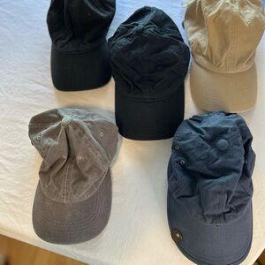 Set of Five Casual Caps in Neutral Tones